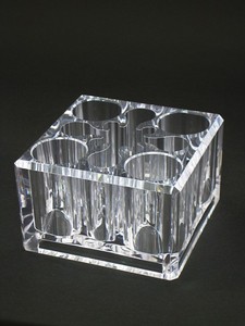 Présentoir étui à rouge à lèvres cosmétique acrylique bleu éclairé - Product Image 5