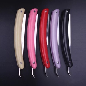 JDK Single <strong>Blade</strong> Straight <strong>Razor</strong> Holder Colorful Plastic And Stainless Steel For Shaving And Barber Hair Cutting Tools