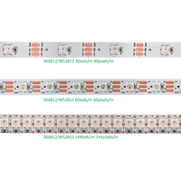 Bande LED 30 60 96 144 LED SMD 5050 adressable RVB WS2812 WS2812B