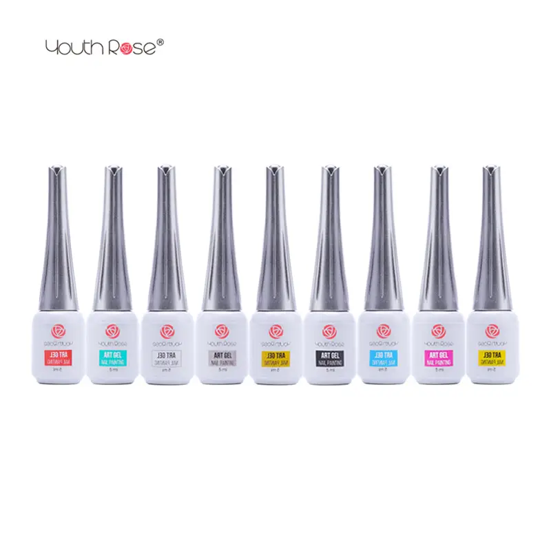 Youth Rose 9 Color Gel Nail Polish Uv Led Gel Nail Art Salon Professional Nail Gel Easily Soak Best Selling Products SGS MSDS