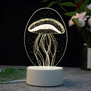 Best selling products 3d print lamp optical illusion night light for decoration