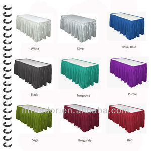 14ft jupe de <span class=keywords><strong>table</strong></span> en polyester bleu royal - Product Image 5