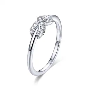 Eight character s925 sterling silver ring female platinum plated European and American simple fashion ring SCR494