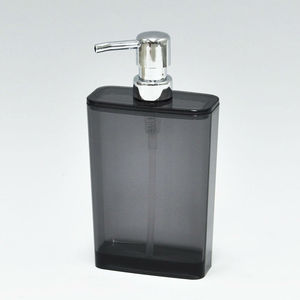 Simple Translucent Black Shampoo Bottle with Pump - Product Image 1