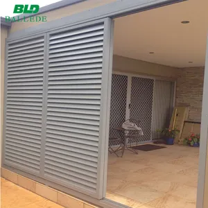 electric operable adjustable shutters motorized outside sliding door