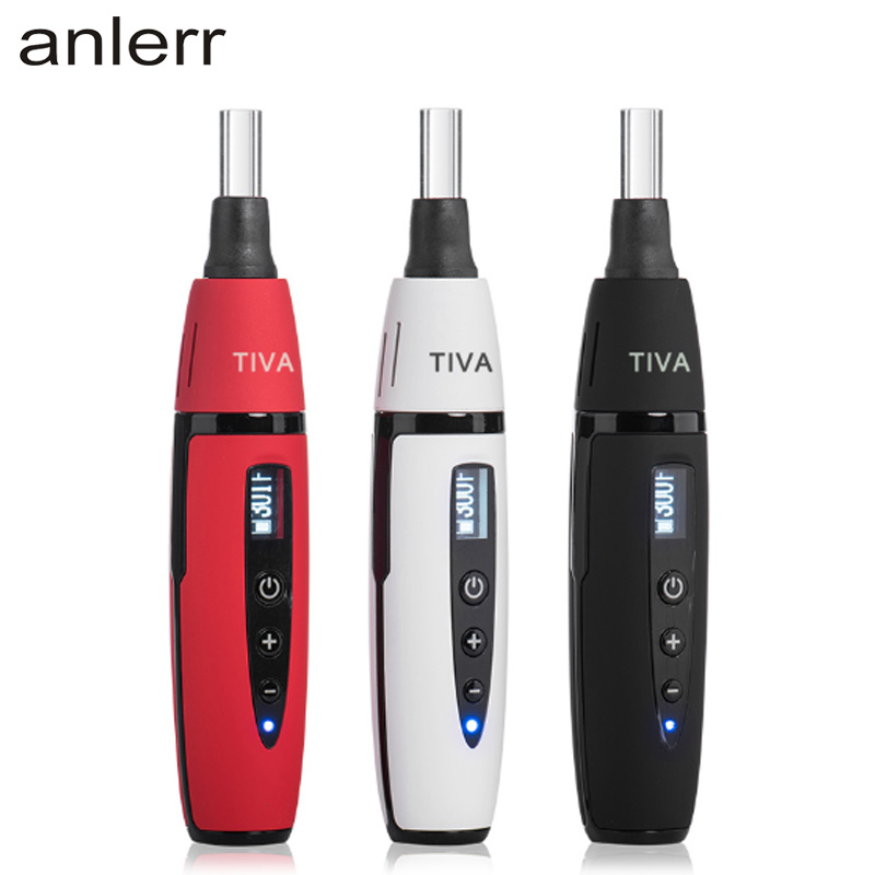 Anlerr Tiva non combustion ceramic heating custom dry herb vaporizer wholesale with OLED temperature control