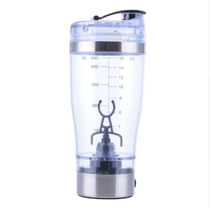Coctelera eléctrica de acero inoxidable con tapa a prueba de fugas, botella de agua con agitación automática para café, 450ml - Product Image 2