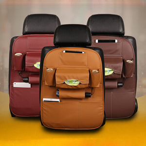 PU En Cuir Voiture Banquette Arrière Organisateur Sac De Rangement Usine Directement En Gros Lot De 2 avec 6 Couleurs Disponibles Organisateur de Siège Arrière OEM - Product Image 2