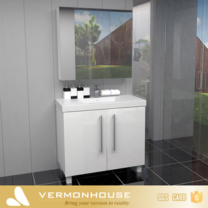 Vermont Fregadero De Resina Blanca lámpara de <span class=keywords><strong>Pie</strong></span> Moderna Tocadores de baño <span class=keywords><strong>con</strong></span> Lavabo de <span class=keywords><strong>Pie</strong></span> - Product Image 3