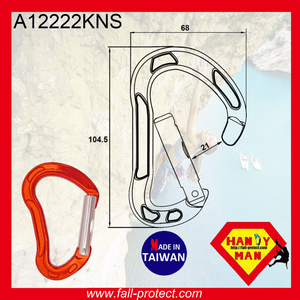 24KN Light Robust Easy Straight Gate Forged Rock Climbing Aluminum Carabiner - Product Image 4