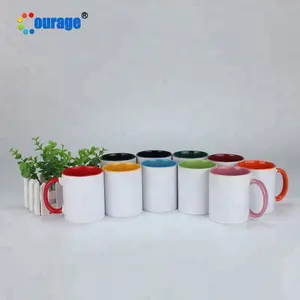 wholesale Colorful inside and handle cheap sublimation blanks mugs for sale