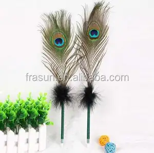 Special design peacock feather quill ballpoint pen