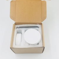 Rondelles LED sans fil de forme ronde avec télécommande, lumière à intensité réglable, alimenté par piles, éclairage sous le placard, 2 pièces