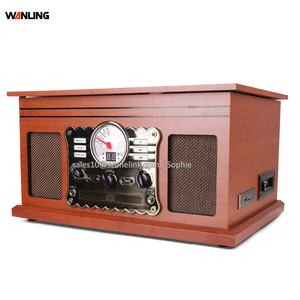 Nostalgic <strong>CD</strong> Recorder DAB Radio Wooden Turntable Phonograph with <strong>USB</strong> Cassette <strong>Player</strong> - Product Image 2