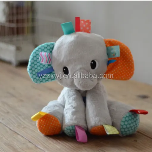 Campione gratuito elefante farcito colorato giocattoli per bambini giocattoli divertenti per bambini giocattolo per bambini elefante in peluche carino personalizzato