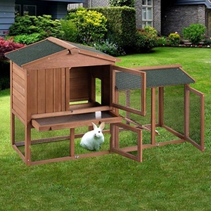 Grote Kip Coop Houten Outdoor Waterdichte <span class=keywords><strong>Bunny</strong></span> Konijnenhok Kooi Deur Verwijderbare Huisdier Huis Kip - Product Image 4
