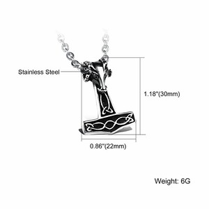 Marlary Wholesale Celtic <strong>Jewelry</strong> <strong>Manufacturers</strong> Sheep Head <strong>Pewter</strong> Pendant Stainless Necklaces - Product Image 5