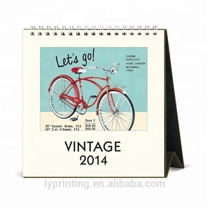 Calendrier de bureau pliable personnalisable, coussin de bureau imprimé, à armature en spirale - Product Image 4