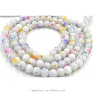 Semi Precious Gemstone Murano Beads Cat Eye Stone for Bracelet and Necklace