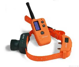 Collier de dressage de chien de chasse à distance 500m de portée de contrôle collier de dressage de vibration statique de bip étanche et rechargeable