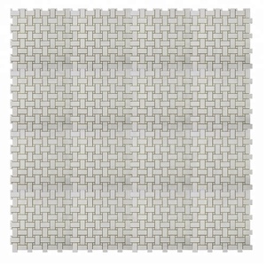 Doğrudan Fabrika Fiyat <span class=keywords><strong>1X2</strong></span> basketweave mozaik Dolomiti vietnam kristal beyaz mermer fayans - Product Image 4
