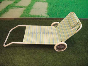 Chaises longues en aluminium Produit d'extérieur Chaise de <span class=keywords><strong>plage</strong></span> pliable Auvent pare-soleil Chaises longues de <span class=keywords><strong>plage</strong></span> pas chères <span class=keywords><strong>avec</strong></span> roulettes - Product Image 5