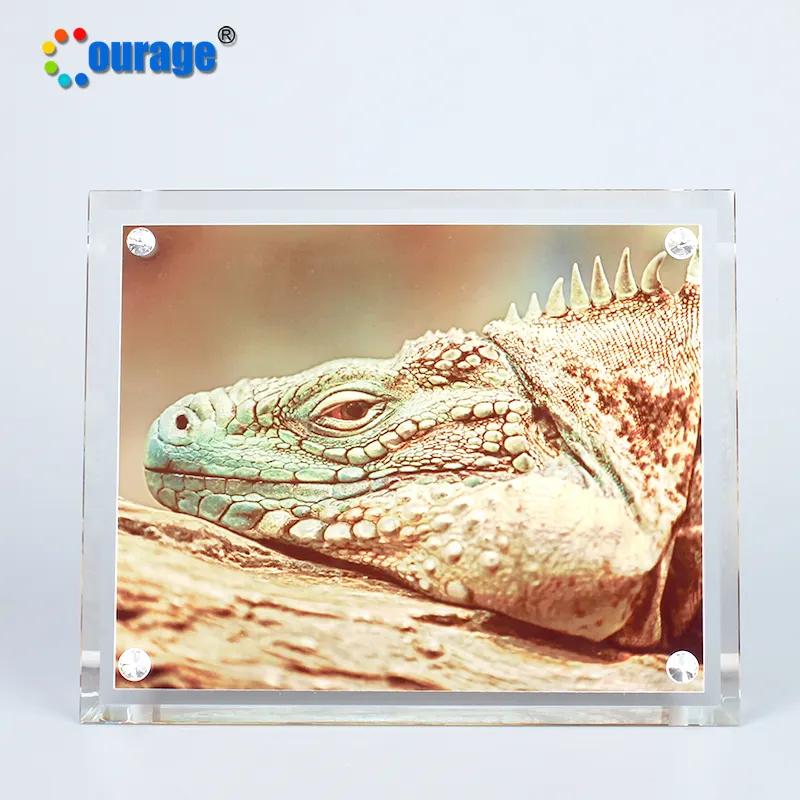 Fabriek Groothandel BL-09 Crystal Glas Foto Sublimatie Glas Foto Blok Frame