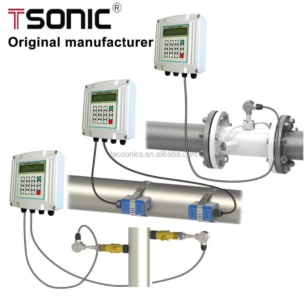 wholesale price wall mounted pipe type inline ultrasonic flow meter
