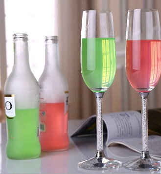 KCP-015 Cheers Champagne Glasses Flutes,Gift Set of 6, BPA-free, Dishwasher safe