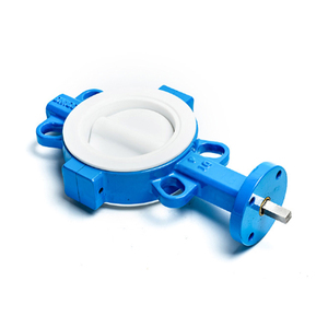 <span class=keywords><strong>Ácido</strong></span> clorhídrico resistente al fuerte corrosivo medio palanca cuatro flúor de grado de alimentos de la válvula de mariposa - Product Image 1