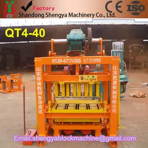 Shengya marque QT4-40 petite taille bloc de béton prix de la machine pour les petites entreprises