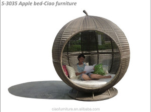 Cama Redonda de Ratán para Exteriores, Económica - Product Image 4