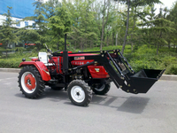 Traktor Mini Berdaya Tinggi Dengan Pemuat Depan dan Backhoe