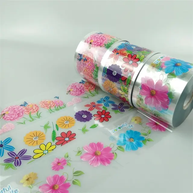 High Quality Customized Pattern PET Material Heat Transfer Printing Film for Plastic Container