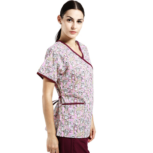 Nuovo Stile ANNO Set di Divise Mediche per Donne Uniformi Ospedaliere con Scollo a V Stampa Cartoon Uniforme <span class=keywords><strong>da</strong></span> Medico e Infermiere - Product Image 5