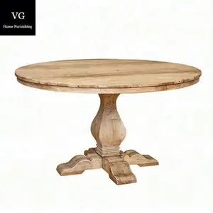 厂家直销旧样式高品质圆形实木餐桌