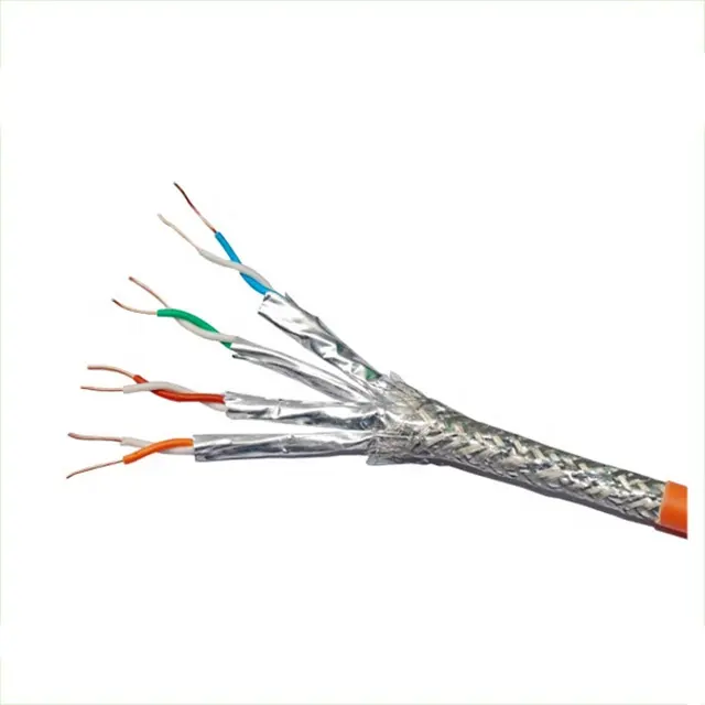 Cat7/cat6a SFTP 22AWG LAN-Kabel Doppel geflecht abschirmung Massives Netzwerk kabel für den Außenbereich