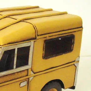 Handgemachte gelbe antike Jeep Modell Geburtstags geschenk Wohnkultur