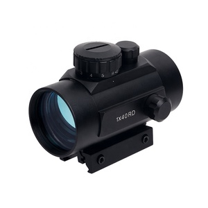 Ottica Sight Red Dot Scope 1 x40 punto rosso verde illuminato con 11mm 20mm Base caccia mirino ottico