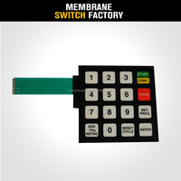 Clavier à membrane dôme HOEE HY-158 4x4 avec touches numériques en relief, interrupteur à membrane en caoutchouc, connecteur femelle/ZIF 2,54 mm, personnalisé