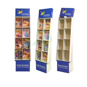 Manufacturer customized high quality Supermarket Cardboard Paper Comic Book Display Stand With Grids