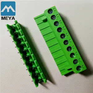 Krone type terminal block connector 4 pin green terminal meya pa66 screw terminal mp1.5aa 3.5r 28 12awg 02p 24p 8a m2.5 steel