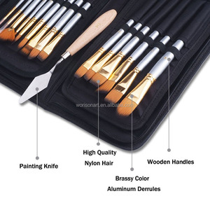 Artista Pennello Set 15 Diverse Forme di Nylon Dei Capelli Pennello Acrilico Rifornimenti di Arte di TRASPORTO Coltello <span class=keywords><strong>Pittura</strong></span> A olio E Acquerello Spugna - Product Image 4