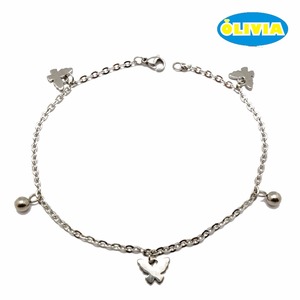 เครื่องประดับข้อเท้าแฟชั่นสำหรับผู้หญิง, สร้อยข้อเท้าเงินบาง - Product Image 3