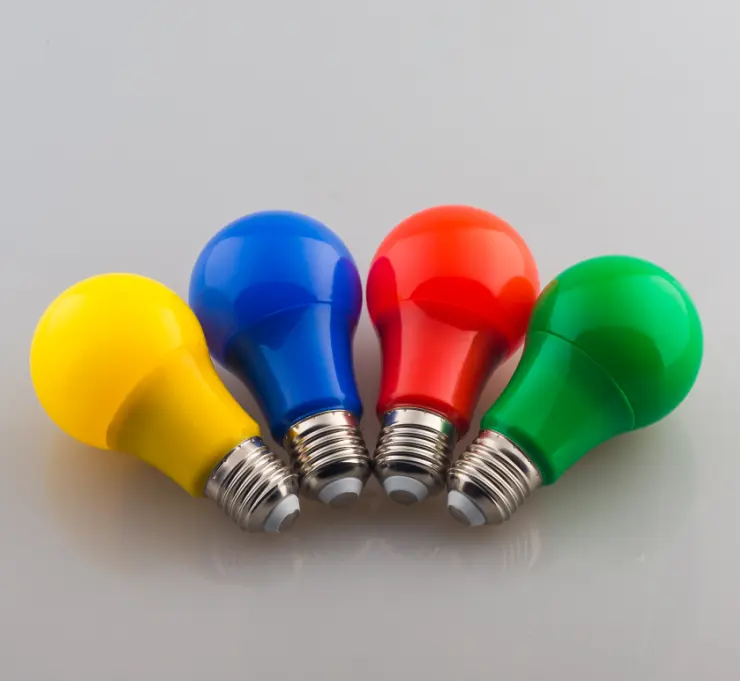 Holiday Light LED Màu Bulb A60/A19 LED SMD Đèn 220-240V E27 RED/YELLO/BLUE/GREEN Màu