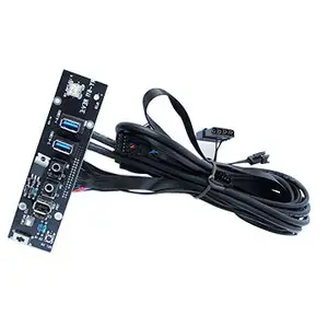 Vỏ Máy Tính Bảng Dầu Hai Mặt/USB 3.0 + 1394 + HD + Cáp Chuyển Đổi Ánh Sáng + Tốc Độ Quạt + Điều Khiển Máy Tính Cáp Bảng Điều Khiển Phía Trước - Product Image 1