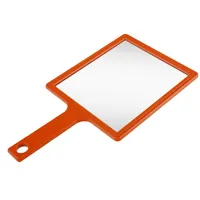 Oranje vierkante vorm Salon en Spa Modieuze make Hand Spiegel