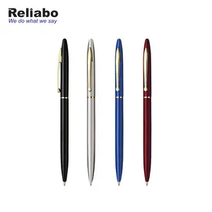 Reliabo Best Selling Products Promotional Hotel Custom Logo Ballpoint Pens Metal Ball-point Pen Customized Logo Blue or Black
