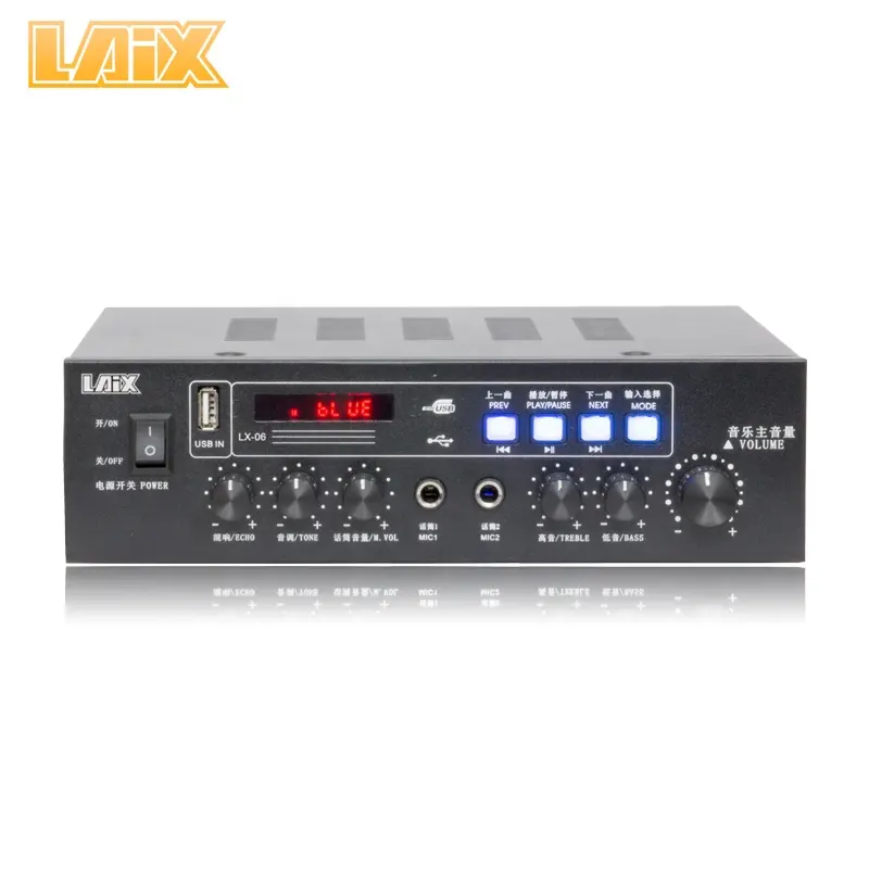 Laix LX-06 Amplificadores SonidoAmpliコントロールリモートオーディオカラオケ光アンプ