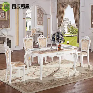 Mesa de Comedor de Mármol de Lujo Estilo <span class=keywords><strong>Provincial</strong></span> Francés - Product Image 1